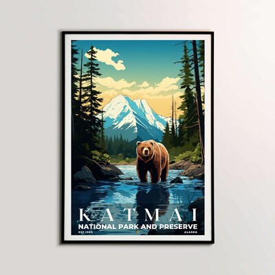 Katmai National Park and Preserve Poster, Travel Art, Office Poster, Home Decor | S7 - image2